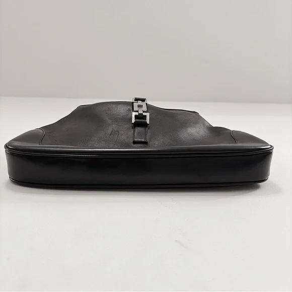 Gucci by Tom Ford Jackie Black Leather Minimalist Shoulder Bag Vintage 90s - Picture 5 of 8